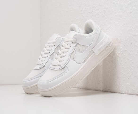 Nike Air Force 1 Shadow breathable белые