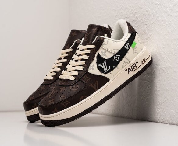 Louis Vuitton x Nike Air Force 1 Low brown-white
