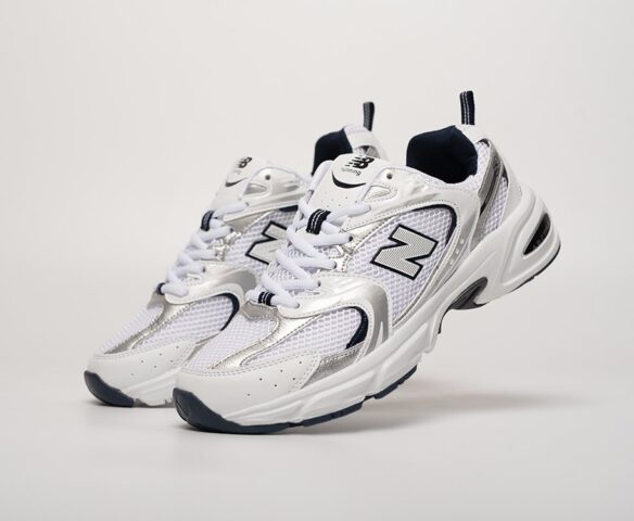 New Balance 530 white белые textile